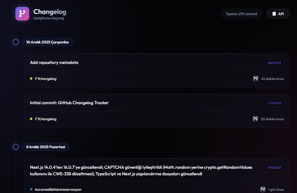 GitHub Changelog Tracker